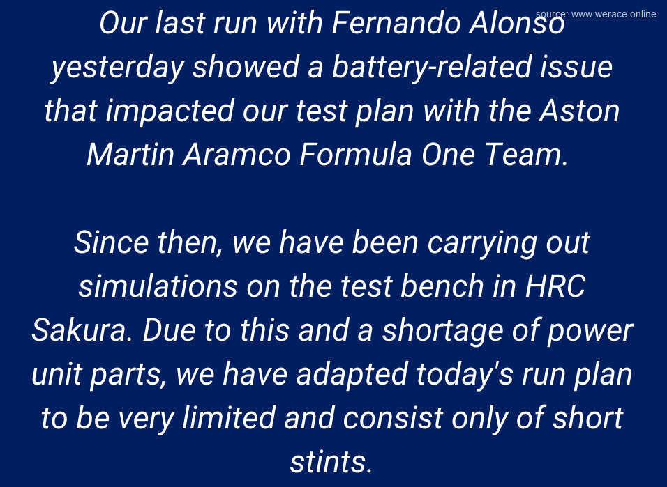 Honda-Aston Martin Statement